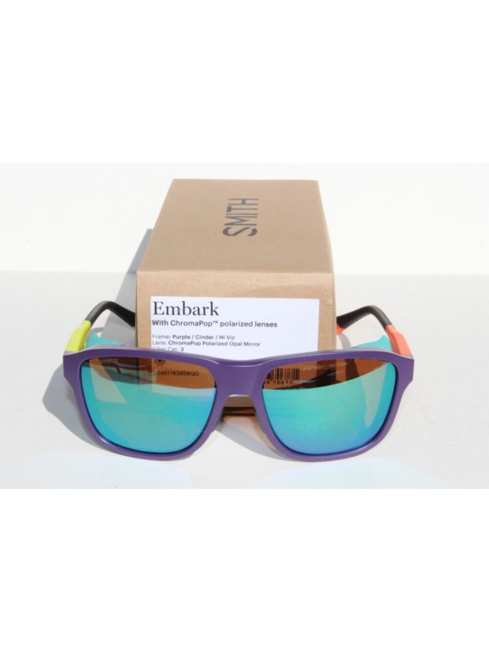 SMITH OPTICS Embark Glacier Sunglasses Purple Cinder Hi Viz/ChromaPop Opal $237 - Picture 8 of 10